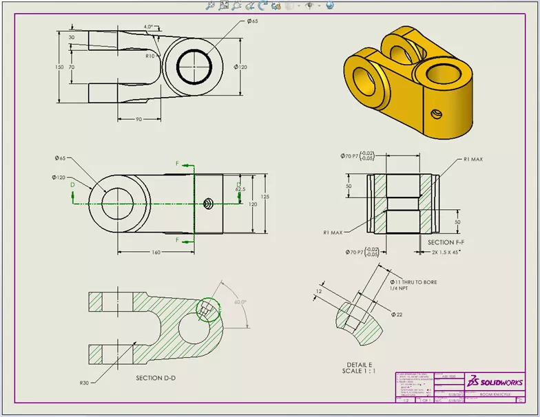 SOLIDWORKS 标准版零件工程图