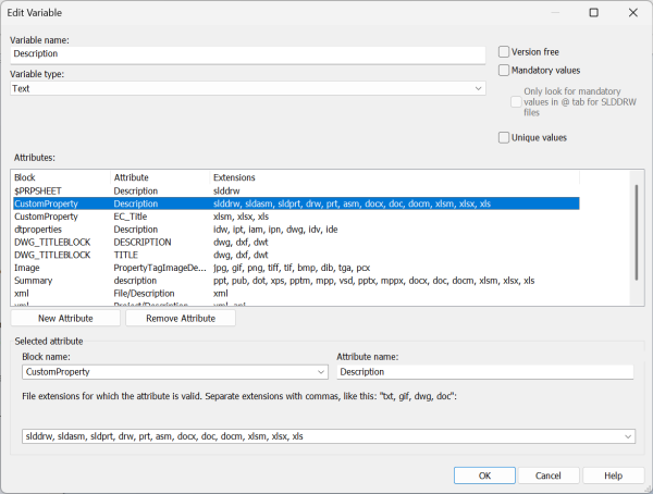 添加 SOLIDWORKS PDM 变量 添加 SOLIDWORKS PDM 变量