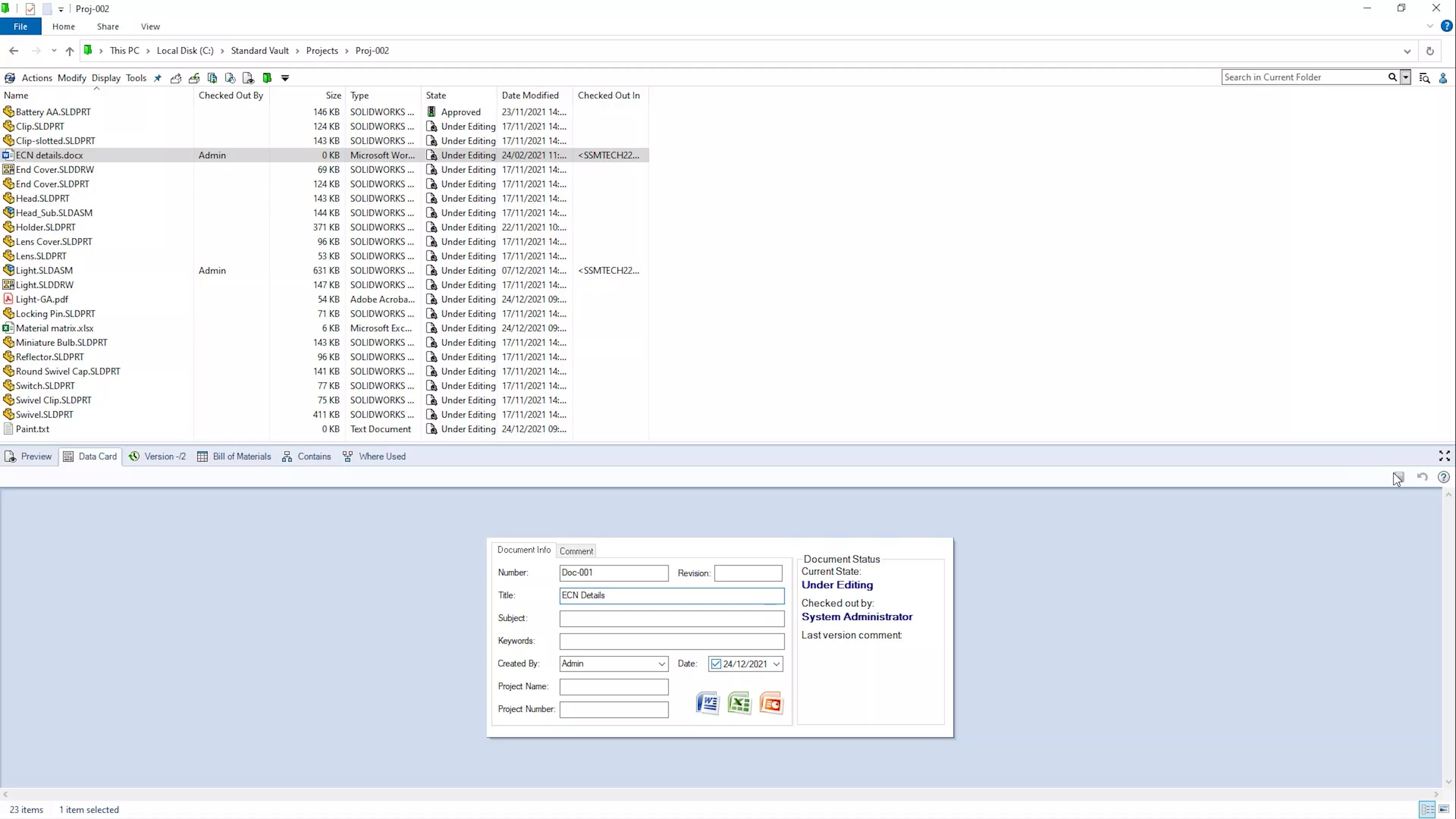SOLIDWORKS PDM数据管理 SOLIDWORKS PDM数据管理