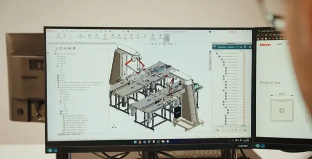 在 SOLIDWORKS 中设计完成的总装配体 在 SOLIDWORKS 中设计完成的总装配体