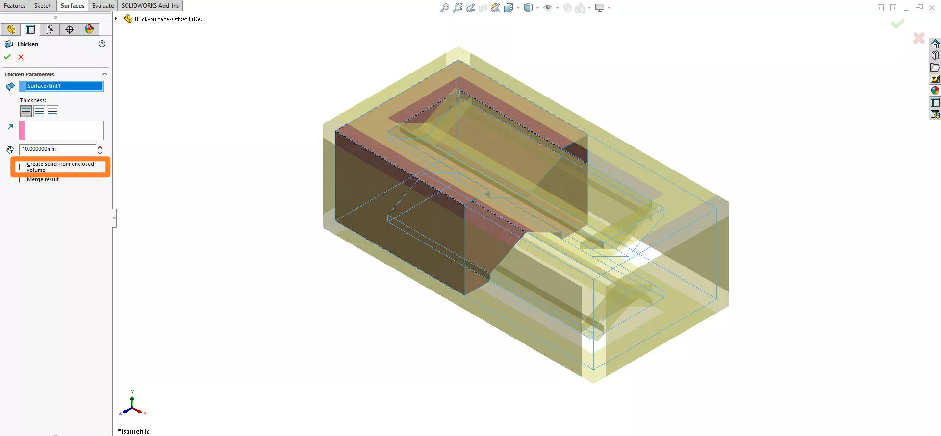 曲面建模：如何在 SOLIDWORKS 中将曲面转换为实体