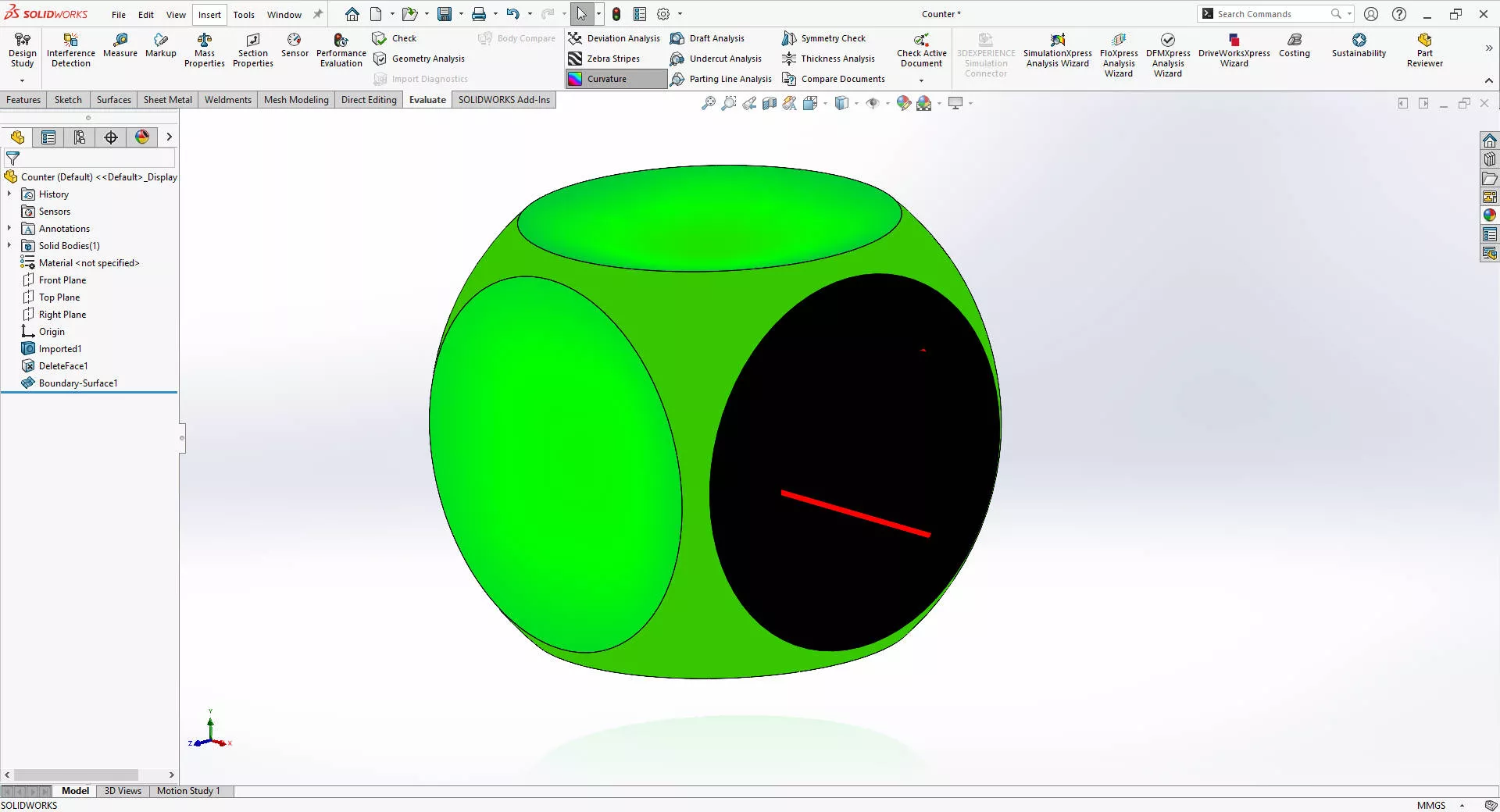 曲面建模技巧：如何在SOLIDWORKS中编辑和修复导入的几何体