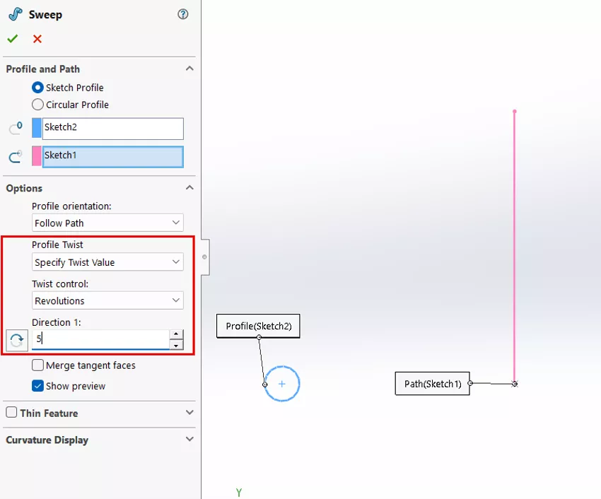 SOLIDWORKS 扫描命令选项 SOLIDWORKS 扫描命令选项