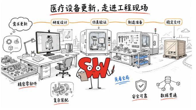 SOLIDWORKS医疗器械数字化方案：仿真前置 + 统一数