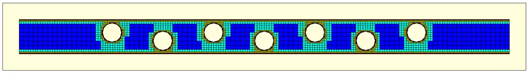 图 6 C3‑非牛顿流体，全局网格设置为等级 4；壁面流体‑固体边界应用等级 3 局部网格加密。