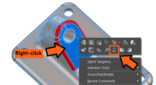 使用 “正视于” 命令重定向 SOLIDWORKS 模型 使用 “正视于” 命令重定向 SOLIDWORKS 模型