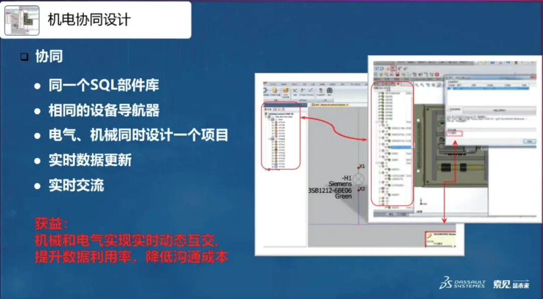 双向实时同步,实现真正机电协同设计 双向实时同步,实现真正机电协同设计