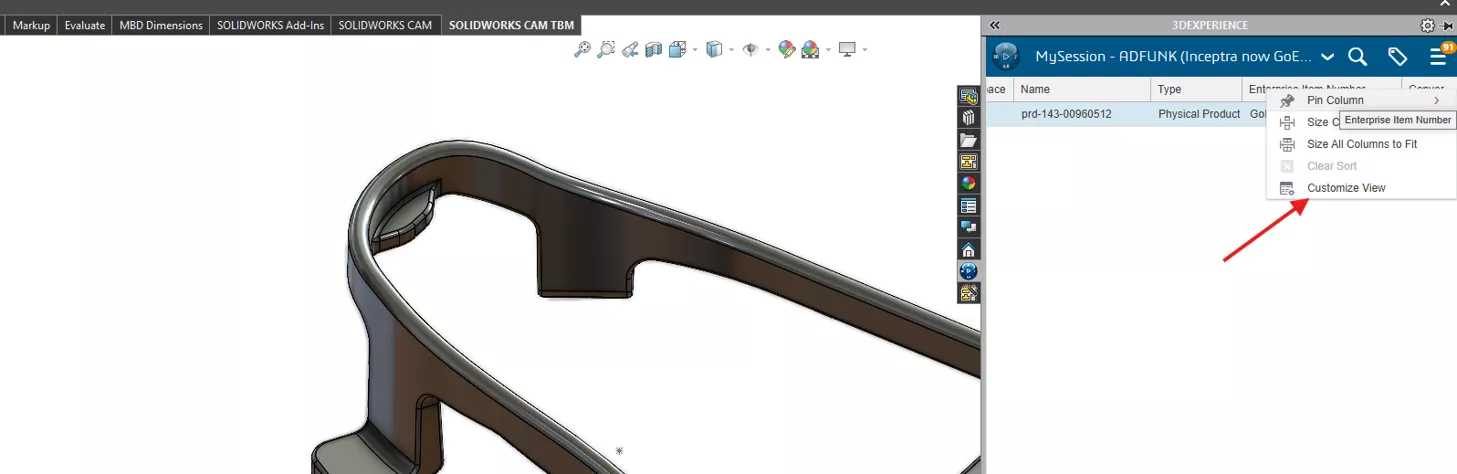 在 SOLIDWORKS 内,右键工具栏,选择【自定义视图】 在 SOLIDWORKS 内,右键工具栏,选择【自定义视图】