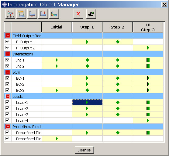 【传递特征管理器 (Propagating Feature Manager)】调出对话框
