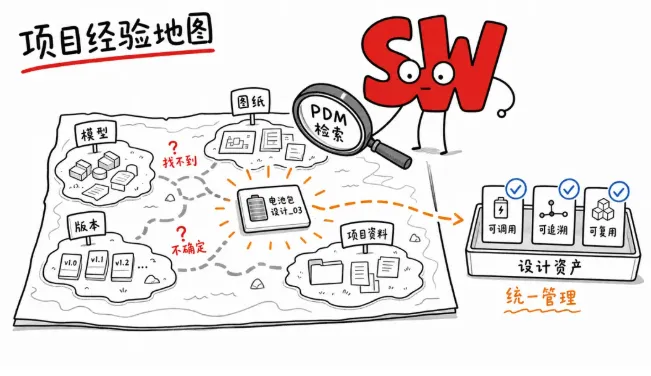 SOLIDWORKS PDM ,企业可以把模型、图纸、版本和相关文件纳入统一管理,让设计数据从“分散保存”变成“可调用资产 SOLIDWORKS PDM ,企业可以把模型、图纸、版本和相关文件纳入统一管理,让设计数据从“分散保存”变成“可调用资产