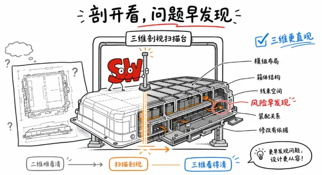 SOLIDWORKS 全三维设计,工程师可以更清晰地呈现产品结构与形态,在设计阶段识别潜在问题。 SOLIDWORKS 全三维设计,工程师可以更清晰地呈现产品结构与形态,在设计阶段识别潜在问题。