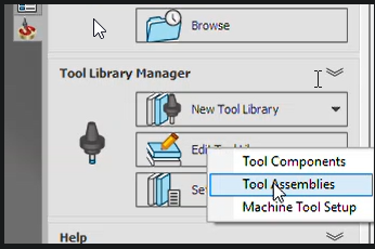 打开 SolidCAM 刀具装配管理界面 打开 SolidCAM 刀具装配管理界面