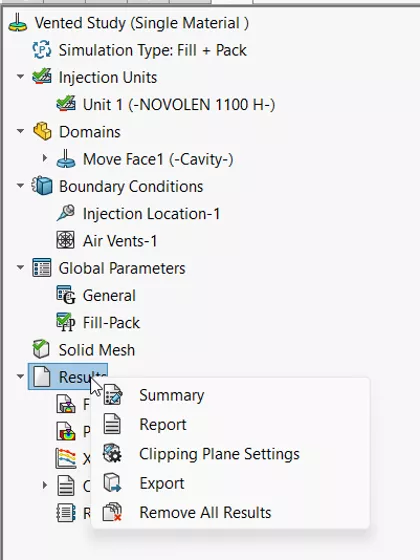在 SOLIDWORKS Plastics 中执行报告生成,测试模板效果 在 SOLIDWORKS Plastics 中执行报告生成,测试模板效果