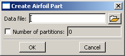 【插件 (Plug‑ins)】→【工具 (Tools)】→【创建翼型零件 (Create Airfoil Part...)】，调出对应对话框