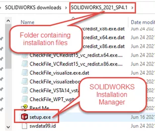 运行安装包根目录下的 setup.exe 即可启动 SOLIDWORKS 安装管理器 运行安装包根目录下的 setup.exe 即可启动 SOLIDWORKS 安装管理器