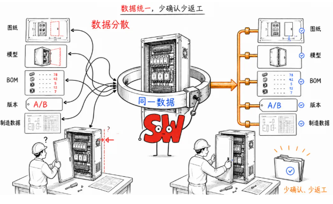 数据统一，少确认少返工
