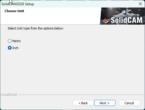 设置 SolidCAM 默认单位