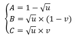 其中u、v满足0<u<1和0<v<1 其中u、v满足0<u<1和0<v<1