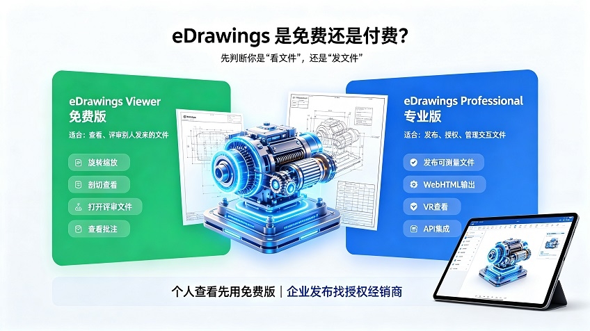 eDrawings怎么购买？2026最新价格、免费版与专业版