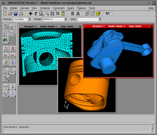 Abaqus 早期软件界面，是构建 SIMULIA 高级仿真与产品行为建模能力的重要基础