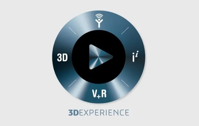 2012 年发布的 3DEXPERIENCE 平台罗盘标志，至今仍是旗舰产品
