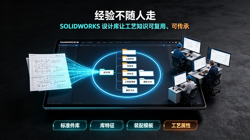 SOLIDWORKS 企业知识库,沉淀老师傅工艺经验数字化 SOLIDWORKS 企业知识库,沉淀老师傅工艺经验数字化