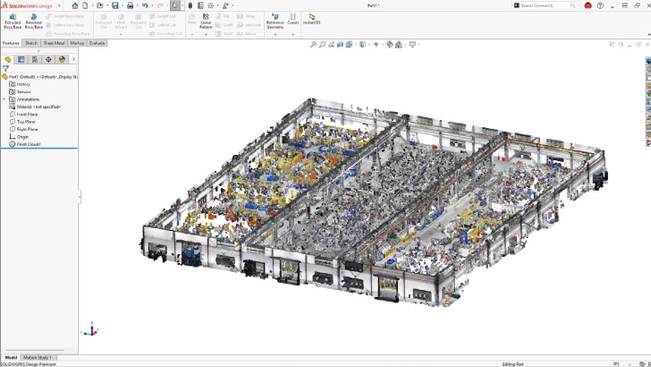 SOLIDWORKS 2027 Design支持导入海量全彩点云文件,保留色彩信息 SOLIDWORKS 2027 Design支持导入海量全彩点云文件,保留色彩信息