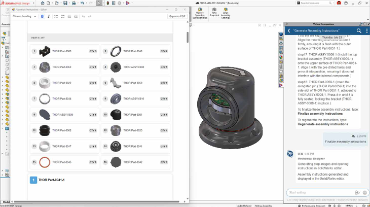 SOLIDWORKS 2027自动生成装配说明 SOLIDWORKS 2027自动生成装配说明