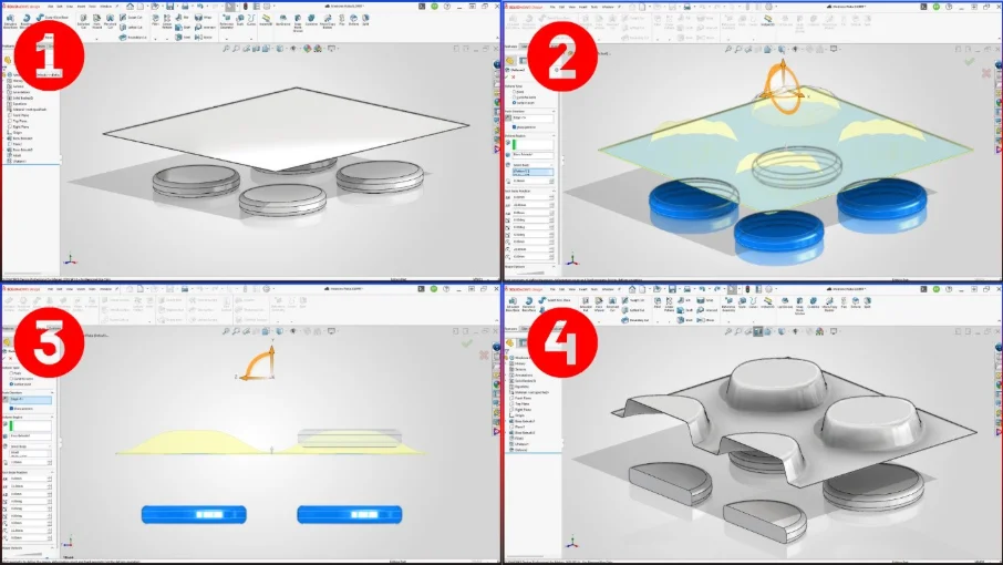 图 6A:用作成型工具的圆柱实体 图 6A:用作成型工具的圆柱实体