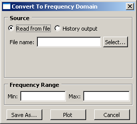 频域 (Convert to Frequency Domain...)