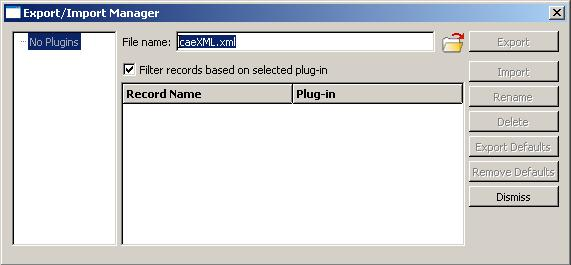 【插件 (Plug‑ins)】→【导出 / 导入管理器 (Export/Import Manager...)】运行该核心模块插件，调出如下对话框。