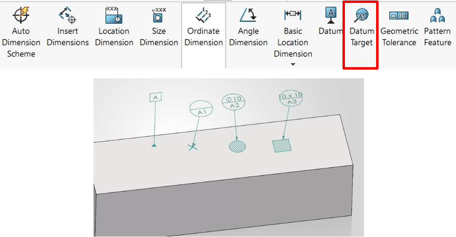 SOLIDWORKS 基于模型的定义（MBD）中的基准目标添加