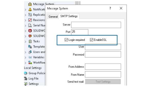 在 SOLIDWORKS PDM 管理工具中启用 SSL 在 SOLIDWORKS PDM 管理工具中启用 SSL