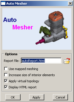 插件(Plug‑ins) → 工具(Tools) → 自动网格划分器(Auto Mesher...)