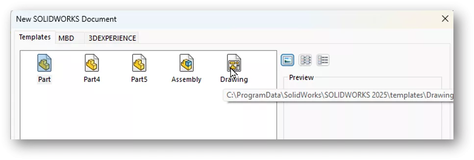 鼠标悬停查看 SOLIDWORKS 工程图模板文件路径 鼠标悬停查看 SOLIDWORKS 工程图模板文件路径