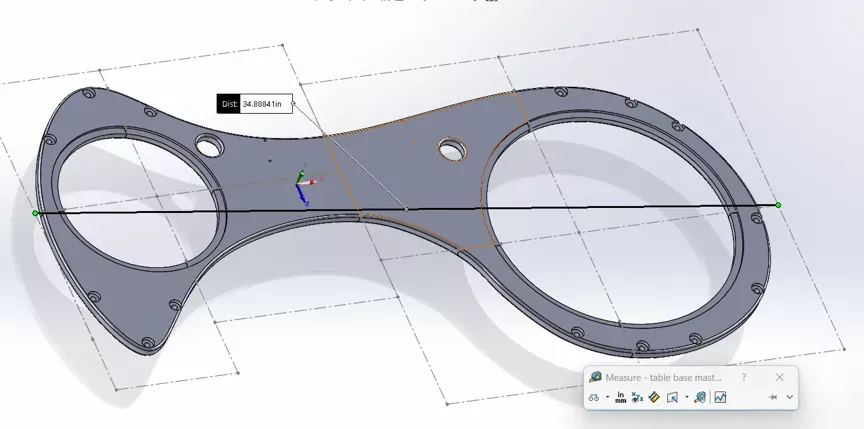 用SOLIDWORKS设计的3D打印双显示器延长杆